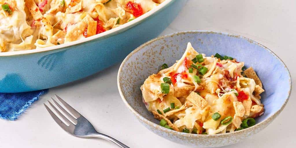 Casserole Cremosa de Caranguejo com Chips de Wonton
